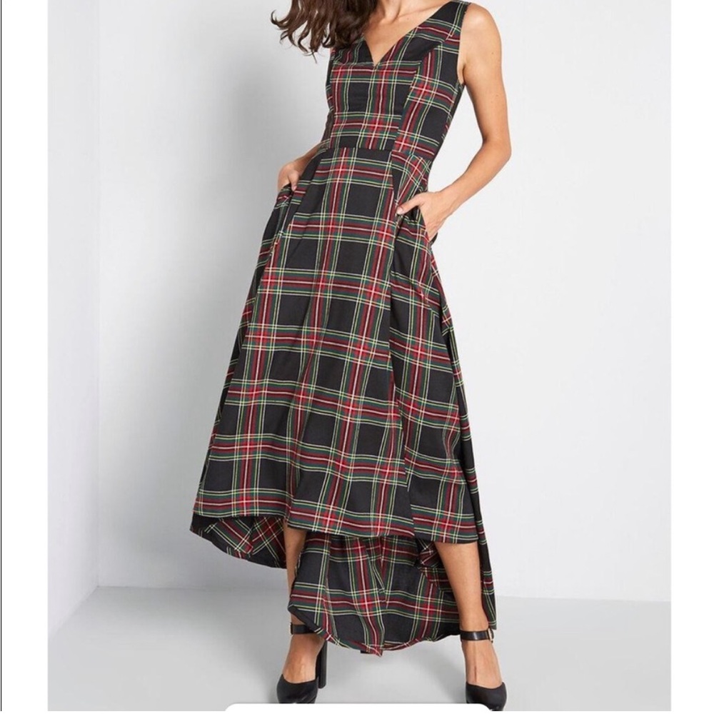 PERFECT NWT ModCloth x Collectif Dignity on Display Plaid Dress Size US 16/UK 18